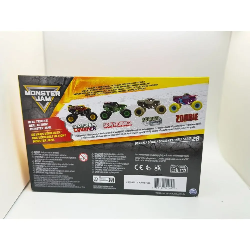 Monster Jam Zombie Monster Truck Series 28 Collectible With Bright Yellow Wheels